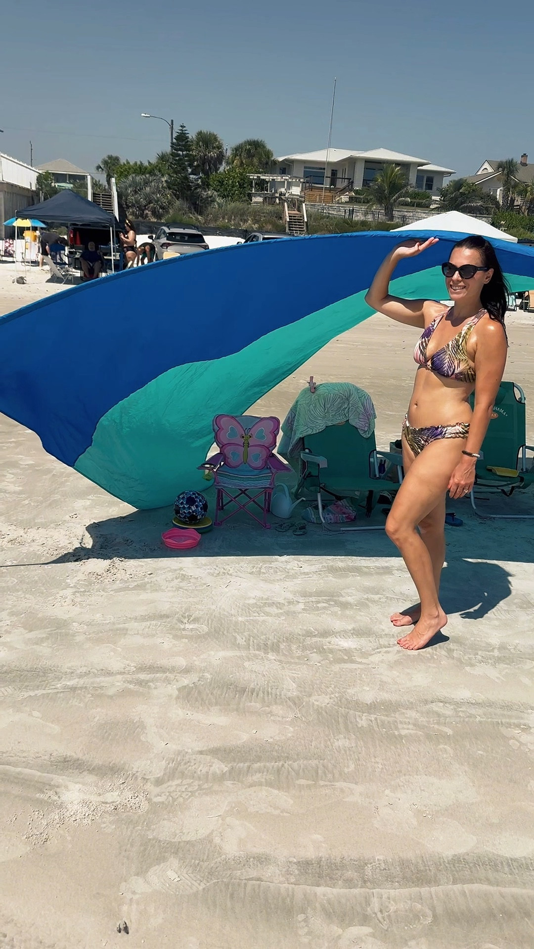 No stress, just breeze. The Shibumi Shade is the main character of the perfect beach day and east coast summer. 💙🩵

#LTKSwim #LTKTravel #LTKSeasonal