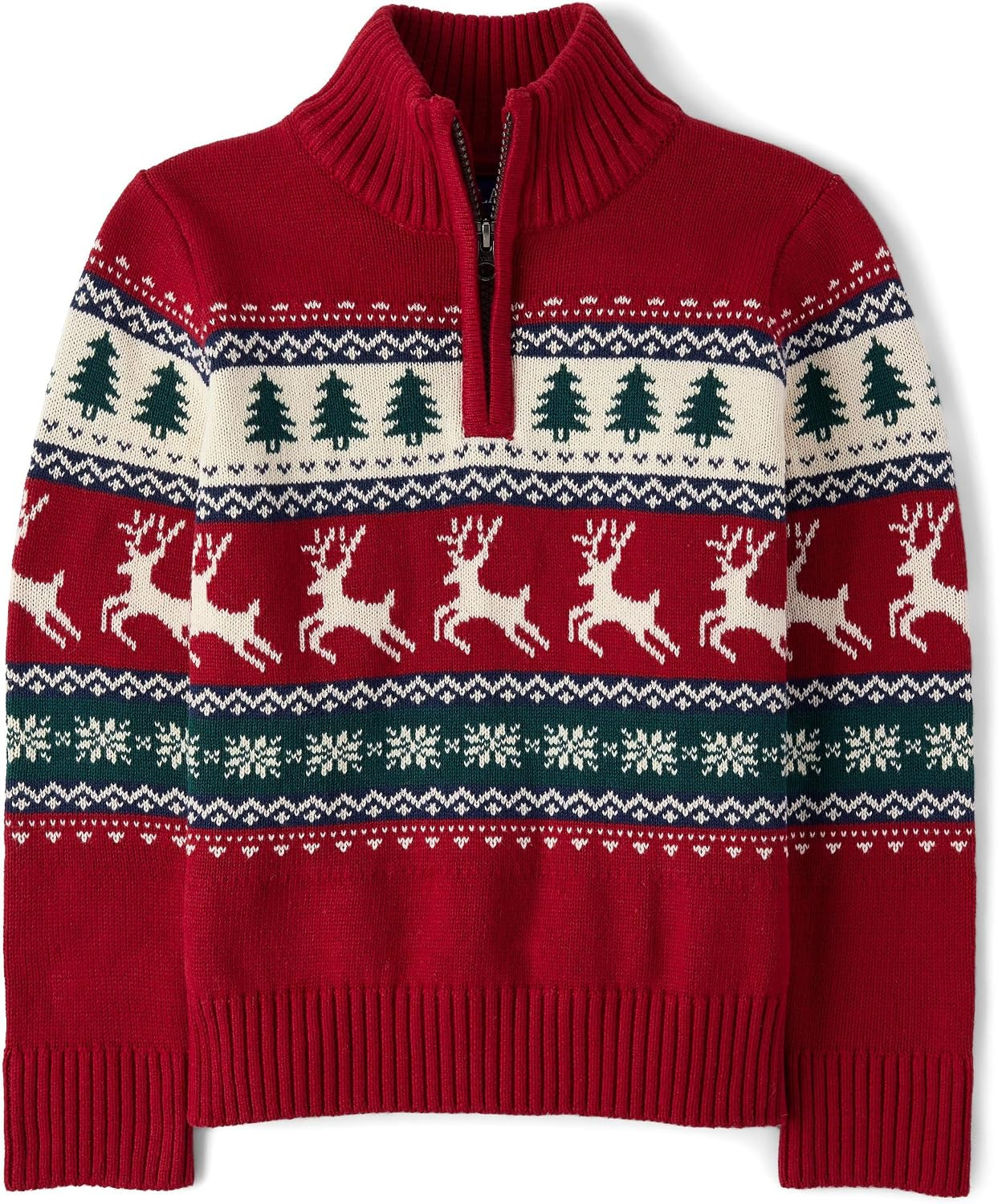 The Children's Place Boys Long Sleeve Quarter Zip Pullover Sweater | Amazon (US)