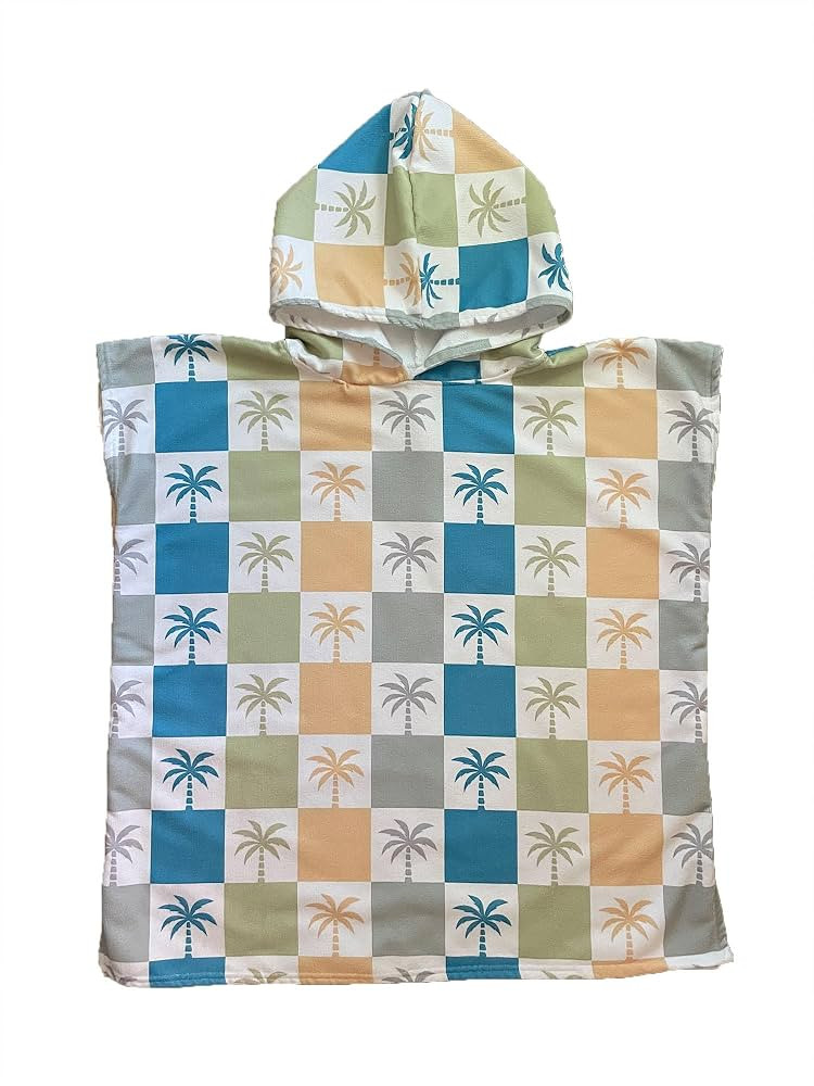 Kids Hooded Towel Poncho - Kids Beach Poncho - Kids Surf Poncho - Kids Pool Towel - Kids Beach To... | Amazon (US)