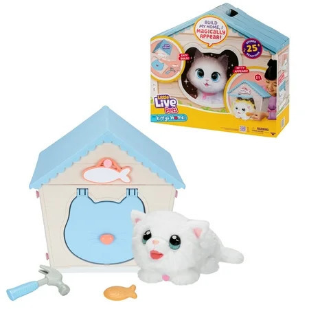 Little Live Pets My Kitty's Home Interactive White Plush Toy & House 25+ Sounds & Reactions Ages 5+ | Walmart (US)
