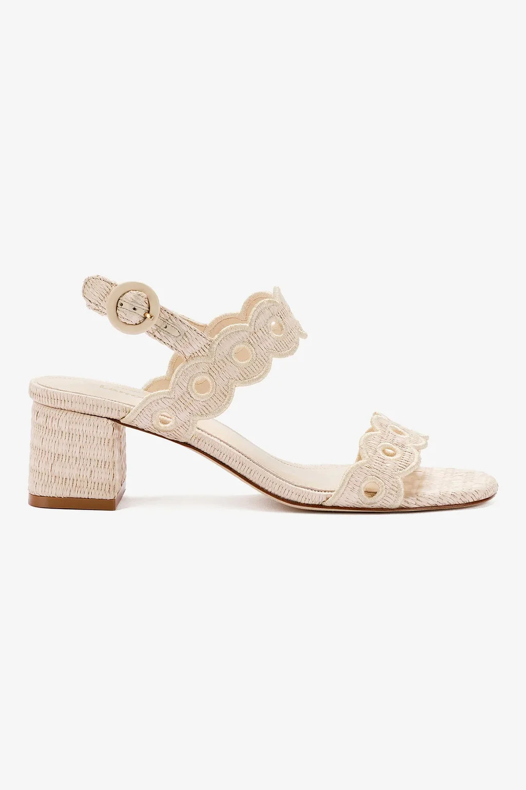 Florence Broderie Sandal In Natural Raffia | Larroude
