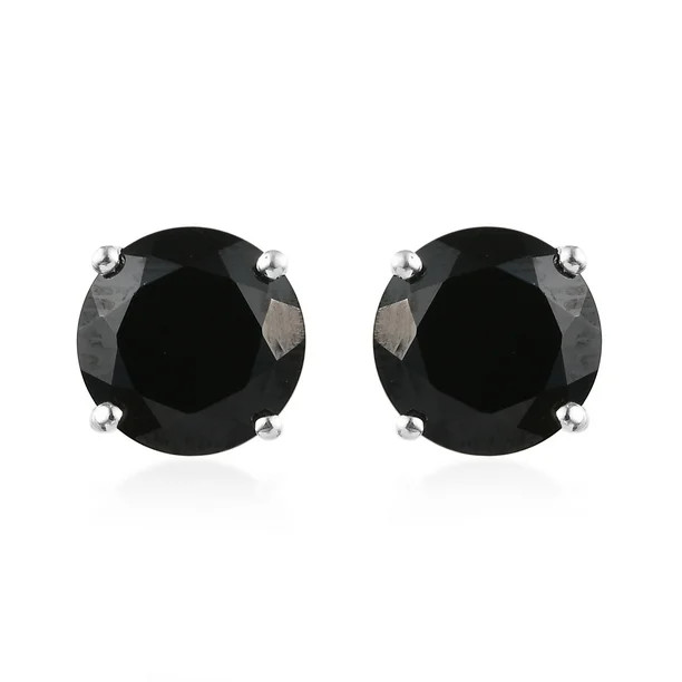 Shop LC Mother Day Gifts Women Sterling Silver Black Spinel Push Post Stud Earrings | Walmart (US)