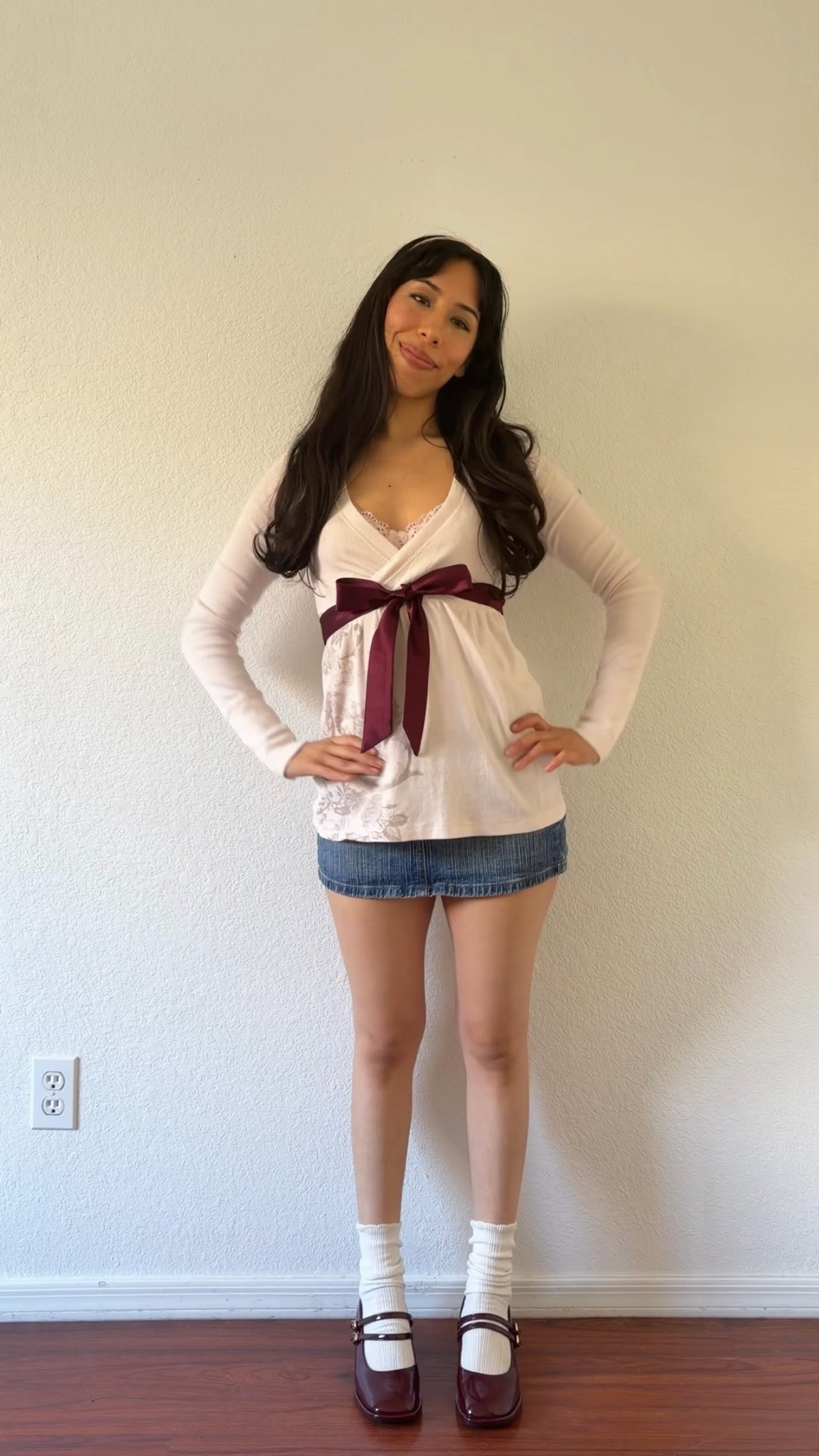 Valentine’s Day outfit: skirt old brandy, top old hollister 