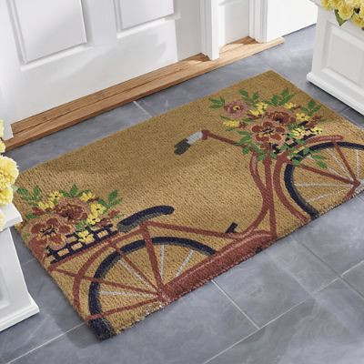 Garden Bicycle Coir Door Mat | Grandin Road