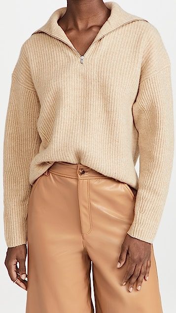 Half Zip Ribbed Pullover | Shopbop