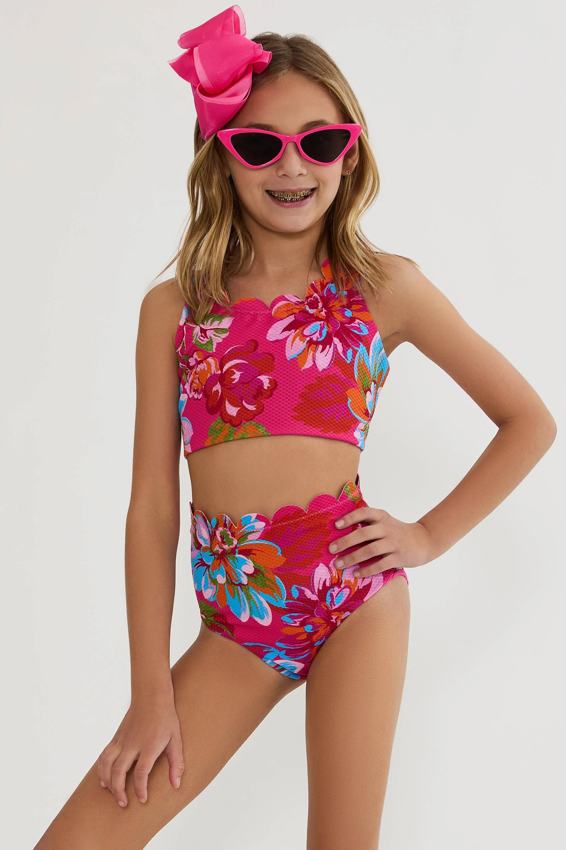Little Madison & Bea Set Sugar Bloom | Girls Floral Bikini Set | Beach Riot | Beach Riot