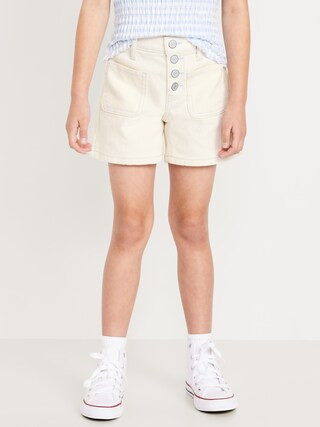 High-Waisted Mariner Midi Jean Shorts for Girls | Old Navy (US)