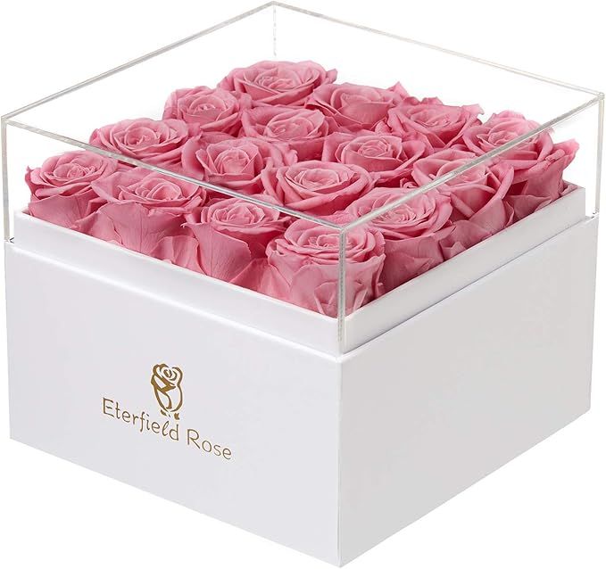 Eterfield Preserved Roses That Last a Year Eternal Rose in a Box Real Rose Without Fragrance Gift... | Amazon (US)