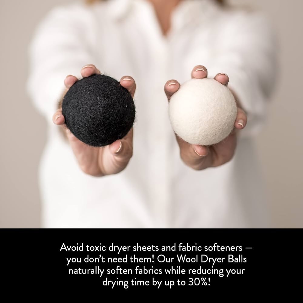 Molly's Suds Wool Dryer Balls | Natural Fabric Softener, Hypoallergenic, Reusable, Unscented, Red... | Amazon (US)