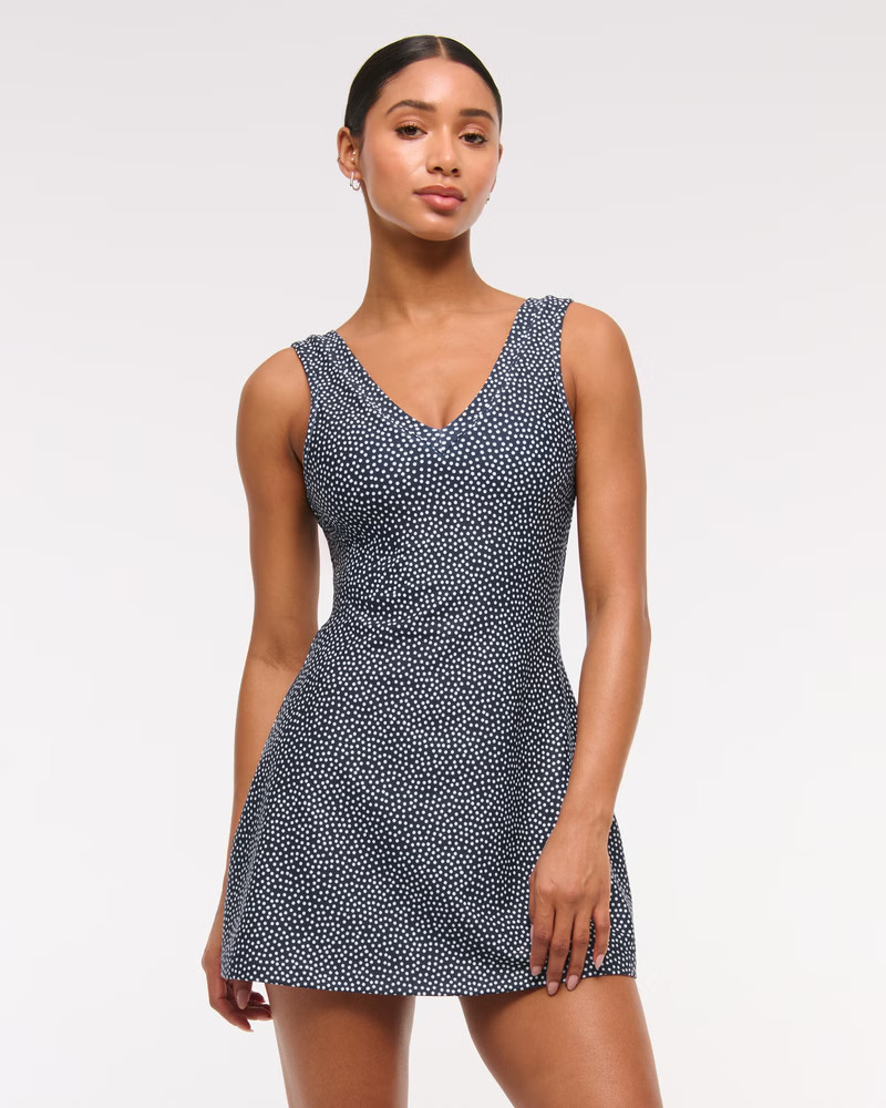 YPB sculptLUX V-Neck Mini Dress | Abercrombie & Fitch (US)