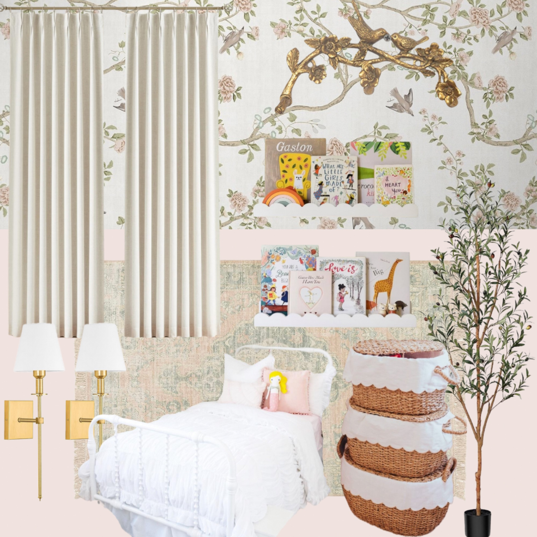 My current favorite inspiration for a little girls room! Highly considering redoing my daughter’s room to match this!😍OBSESSED!❤️

Little Girls Room, Feminine, Timeless, Bedroom, Nesting Baskets, Sconces, Jenny Lind, Bookshelf, Pleated Curtains, Faux Plants


#LTKHome #LTKFamily #LTKKids