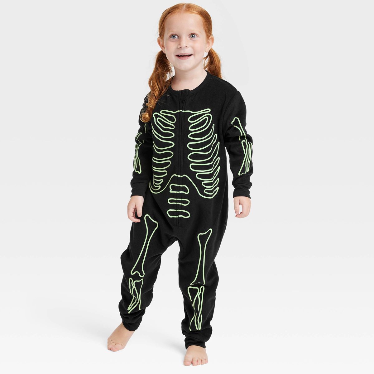 Toddler Glow-In-The-Dark Skeleton Halloween Matching Family Union Suit - Hyde And EEK! Boutique... | Target