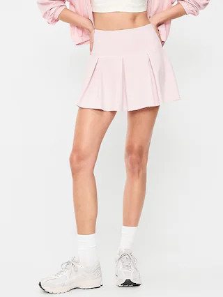 Extra High-Waisted Drop-Waist PowerSoft Skort | Old Navy (US)