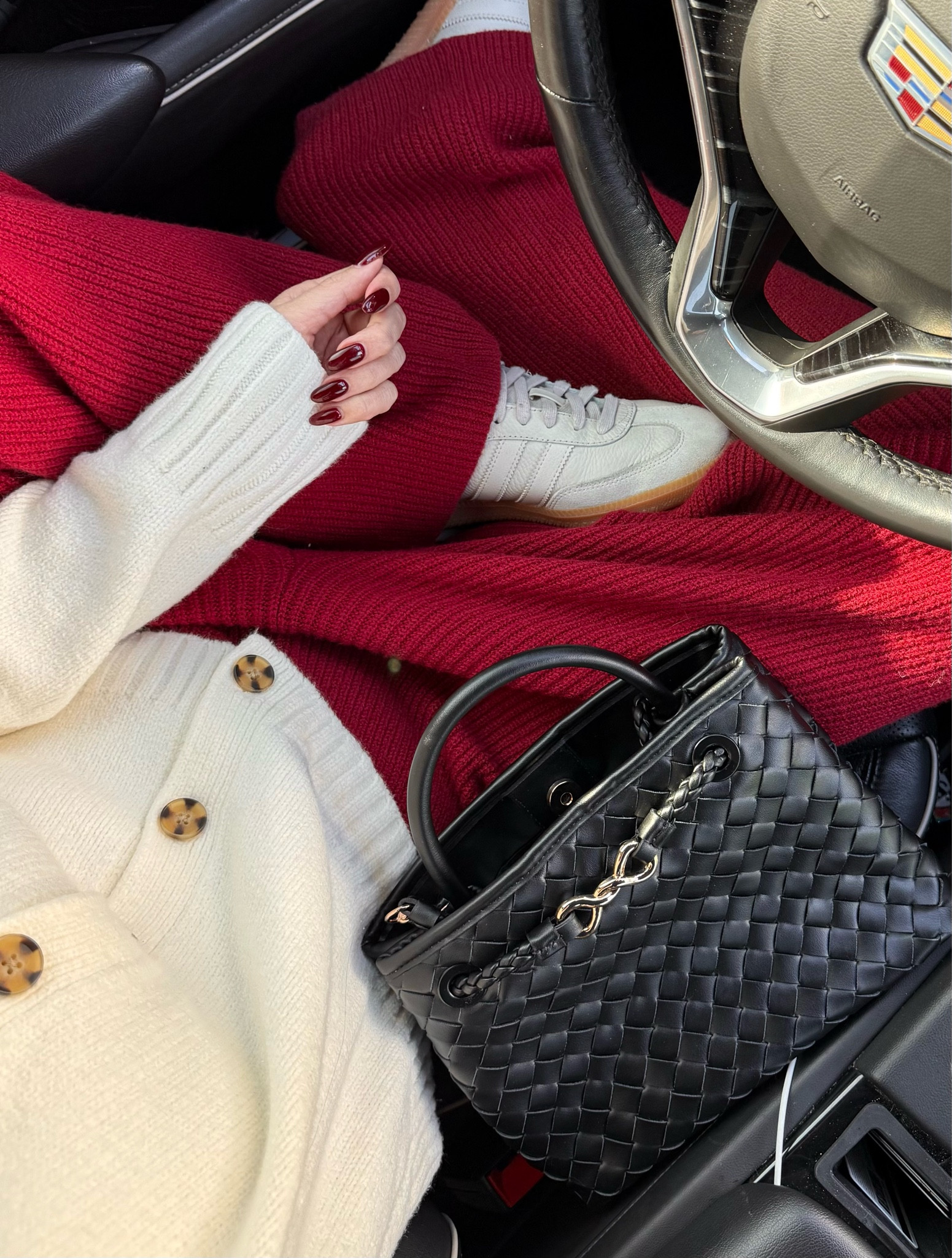 My new red ribbed sweater pants are on major sale - only $33!! They are so cozy and perfect for the holidays ❤️ these would make an amazing gift for her 

Gap sale, gap pants, sweater pants, knit pants, red pants, white cardigan, adidas, gap favorites, gift for her, mom gift, sister gift, friend gift, Christine Andrew 

#LTKFindsUnder50 #LTKSaleAlert #LTKHoliday