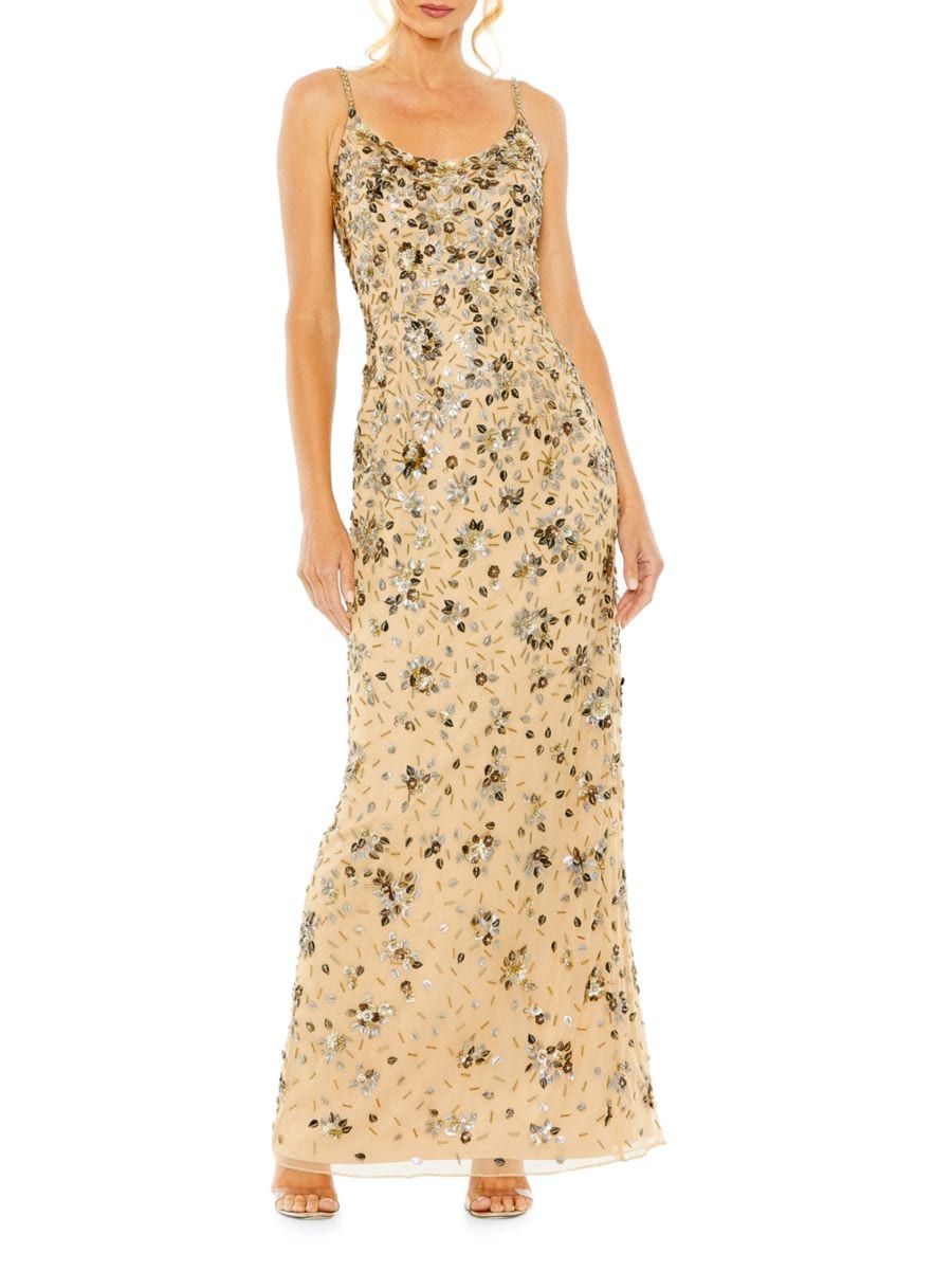 Shop Mac Duggal Embellished Scoopneck Gown | Saks Fifth Avenue | Saks Fifth Avenue