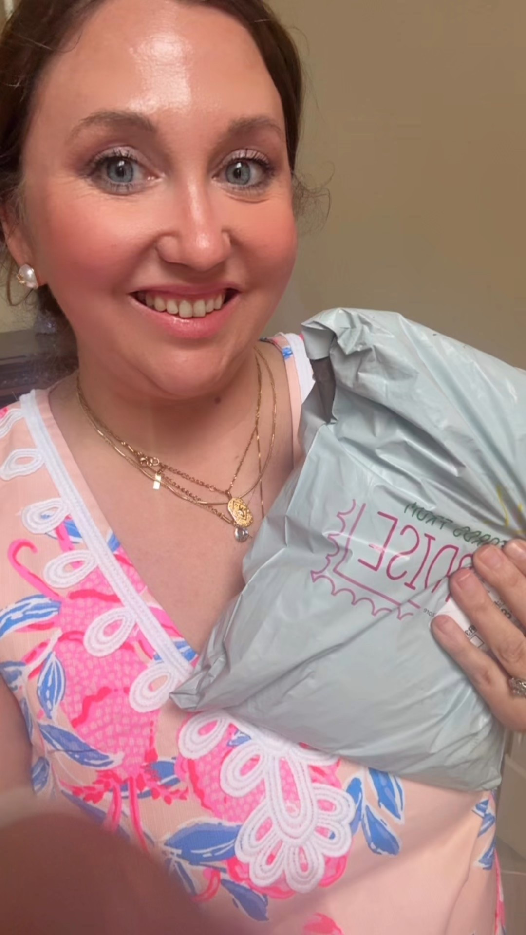 Got home from a work trip and started opening mail! So excited for this one! This is the Talullah midi and it is Super comfy! The only down side is I need to find a strapless bra to wear with this or the straps will be showing. I normally do not like beige or tan colors but I do really like this print from @lillypulitzer #livinglargeinlilly #lillylovers #print #summer 

#LTKWedding #LTKPlusSize #LTKMidsize