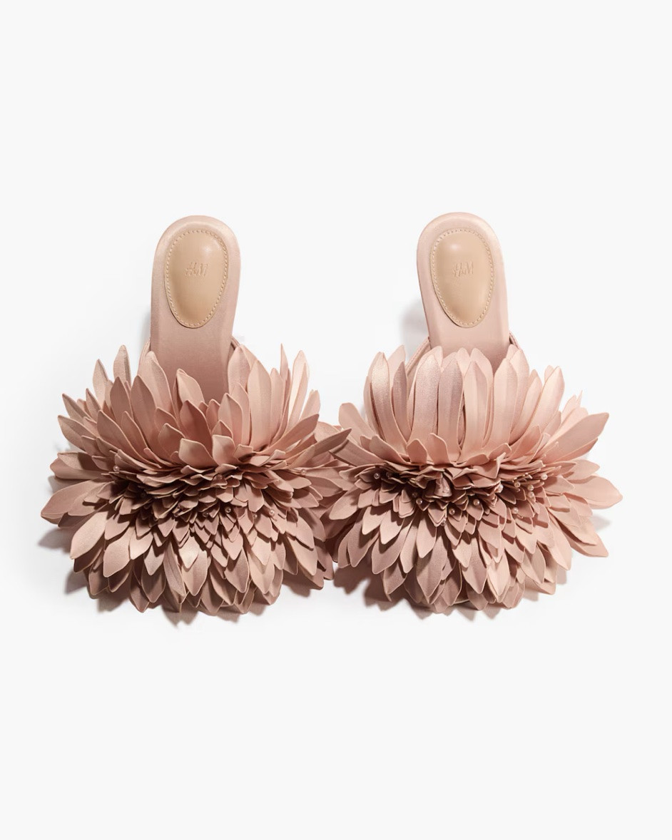 Blush pink floral heeled mules

#LTKSeasonal