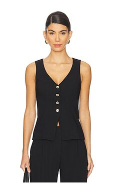 Amanda Uprichard Carnegie Vest in Black from Revolve.com | Revolve Clothing (Global)