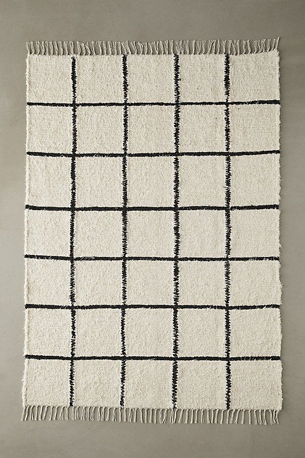 Grid Shag Rug | Urban Outfitters (US and RoW)