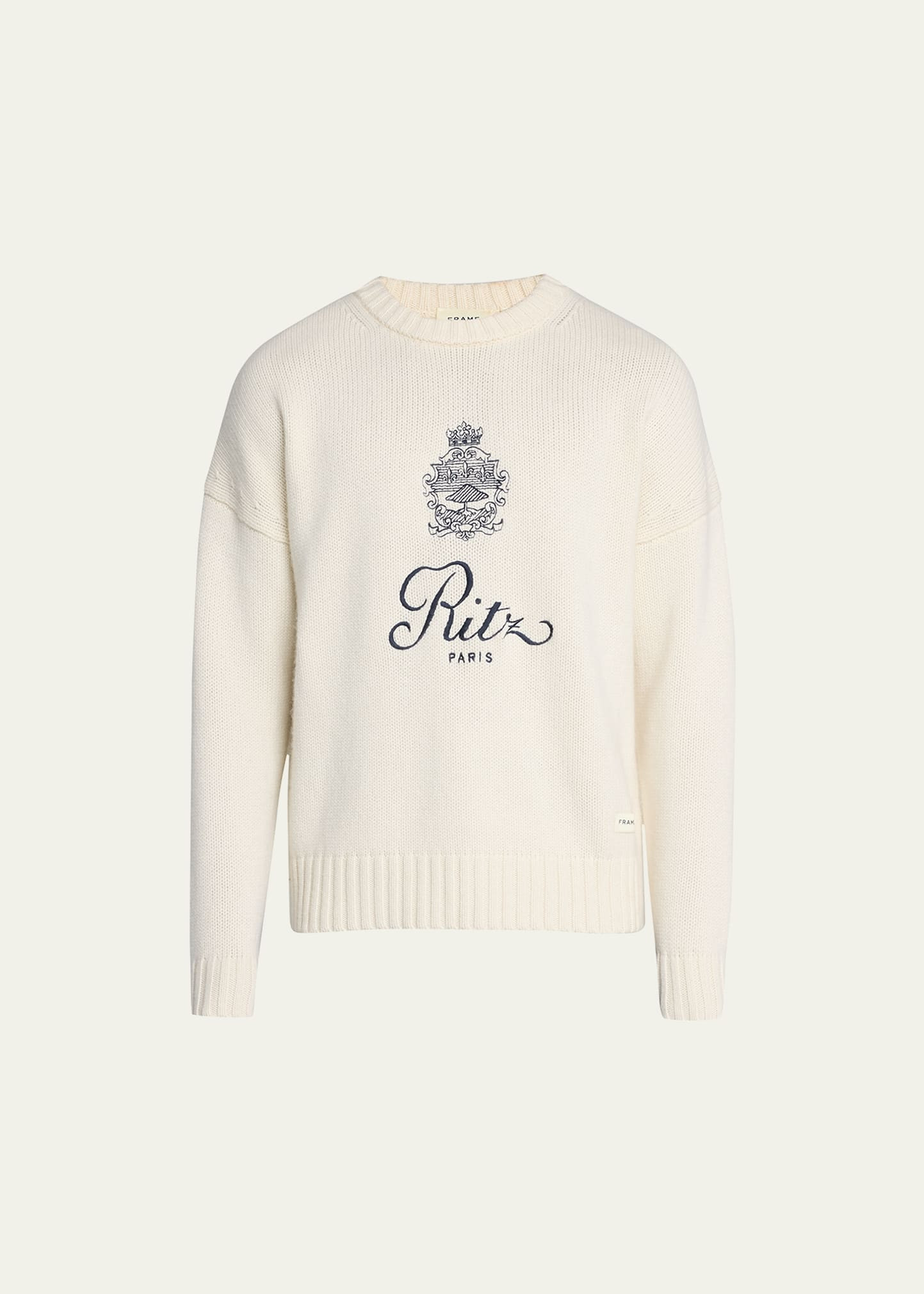 FRAME x Ritz Paris Men's Cashmere Crest Sweater | Bergdorf Goodman