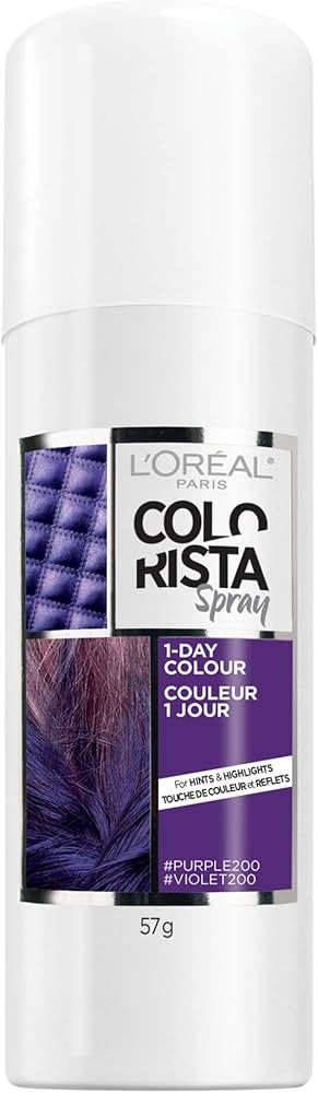 L'Oreal Paris Colorista Sprays, One-day Colour, Vivid Purple, 57g | Amazon (CA)
