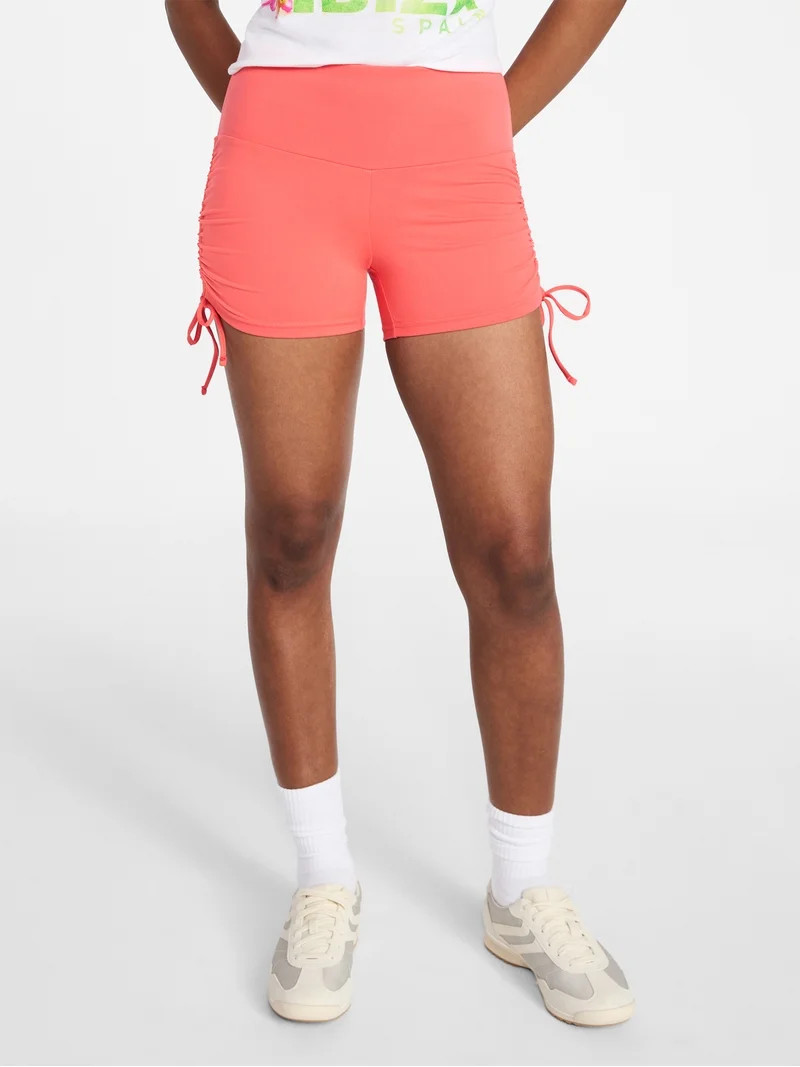 No Boundaries Ruched Side Bike Shorts, 4" Inseam, Women’s XXS-XXL | Walmart (US)