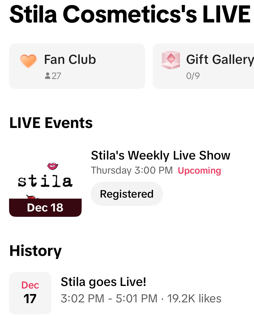 Join us live today! Stila cosmetics sales and deals on TikTok shop Only!
— this is our last show of the 2025 year 
--shop LTK Beauty finds for holiday gifts LTK holiday and LTK holiday gift guide favorites shop my LTK finds under 50 for the best make up gifts on sale right now from 3 to 5 PM Eastern standard time today Thursday!

#LTKSaleAlert #LTKBeauty #LTKHoliday