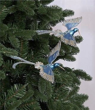 Blue Christmas Collection Blue Bird Clip, Set of 2 | Dillard's