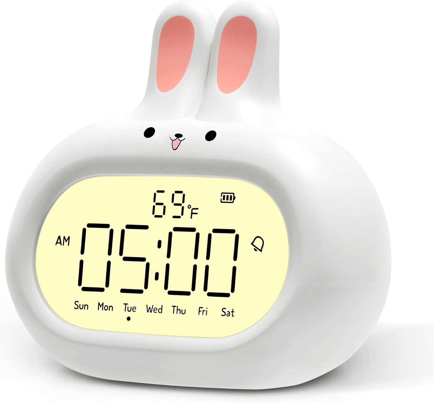 Rabbit Digital Alarm Clock with Day of Week Display, Cute Design Bunny Look, Easy Setting, Snooze... | Amazon (US)