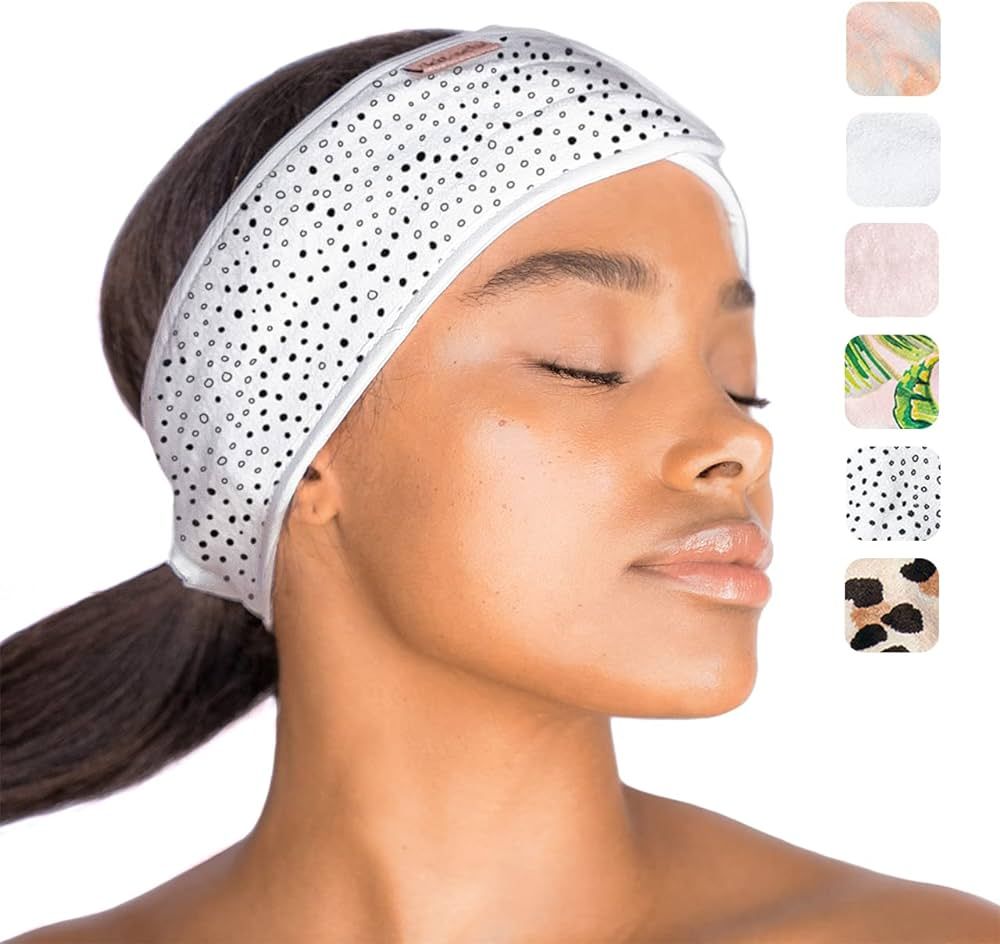 Kitsch Spa Headband - Microfiber Makeup Headband for Washing Face | Multi Functional Skincare Headbands | Facial Headband & Hair Band | Face Wash Headbands for Women Makeup (Micro Dot) | Amazon (US)