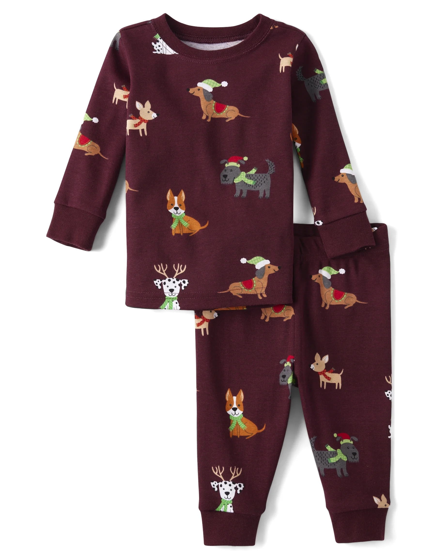 The Children's Place Baby Unisex Matching Family Holiday Dog Snug Fit Cotton Pajamas, Sizes 0-24 ... | Walmart (US)