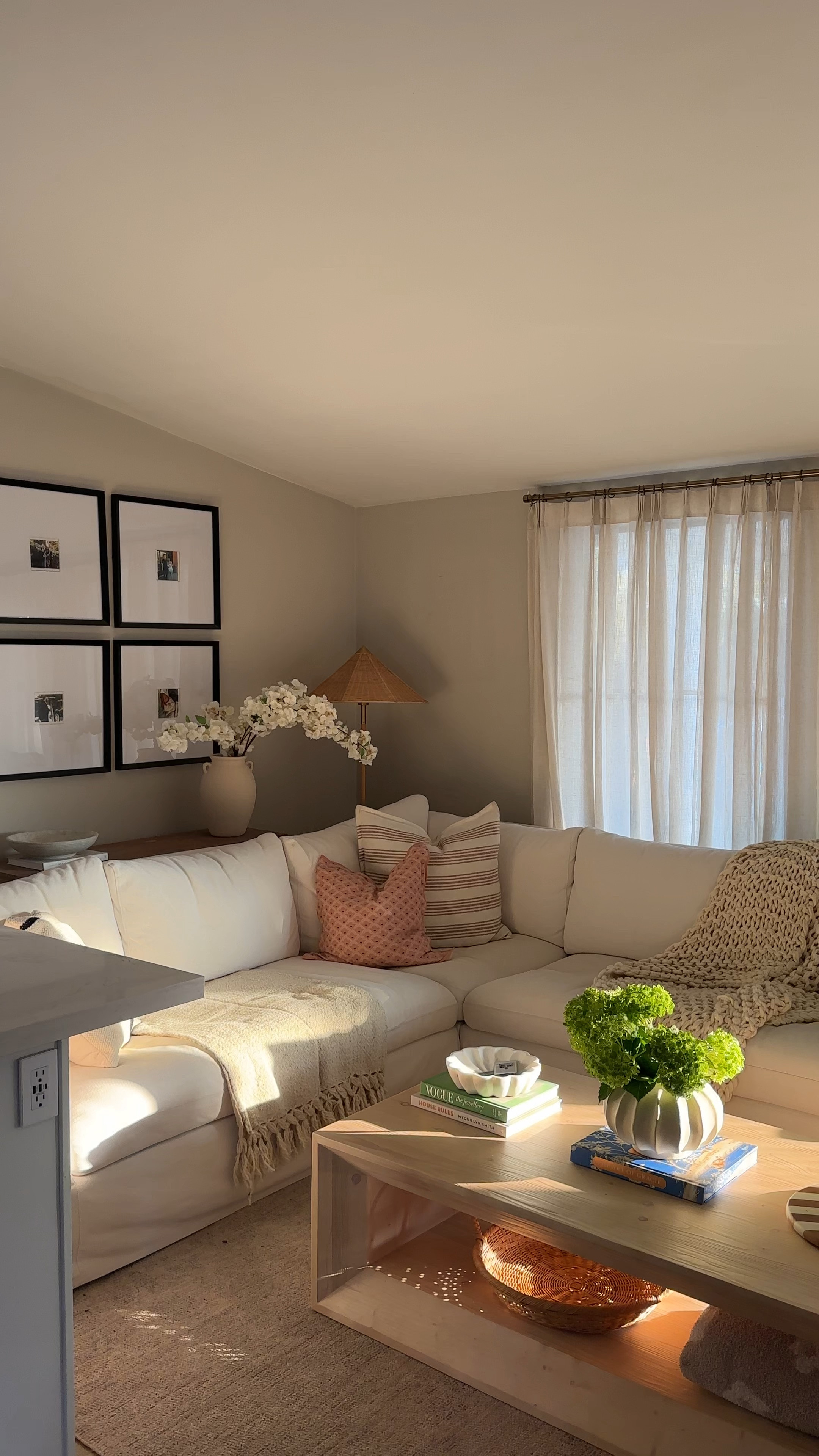 Living room links, spring living room decor, living room curtains, spring home decor, coastal coffee table, 