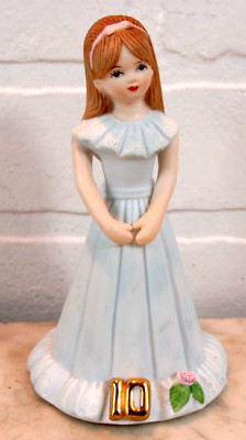 Enesco Birthday Growing Up Girls 10 Year Doll Figurine Porcelain 10yr  a | eBay US