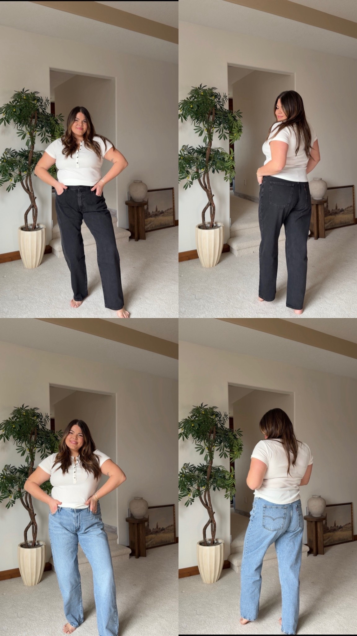 Is it just me or does black denim fit tighter than blue? Am I crazy?!

Say ‘need’ or ‘ootd’ if you want to grab! 🤍

Sized up to 34 in these and they fit like a dream!!
…..
Amazon jeans, January clothes, capsule wardrobe, winter outfit ideas 

#LTKWorkwear #LTKMidsize #LTKFindsUnder100