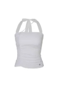 MUSINSA | PAINORPLEASURE ANGEL SHIRRING TOP white | Musinsa Global