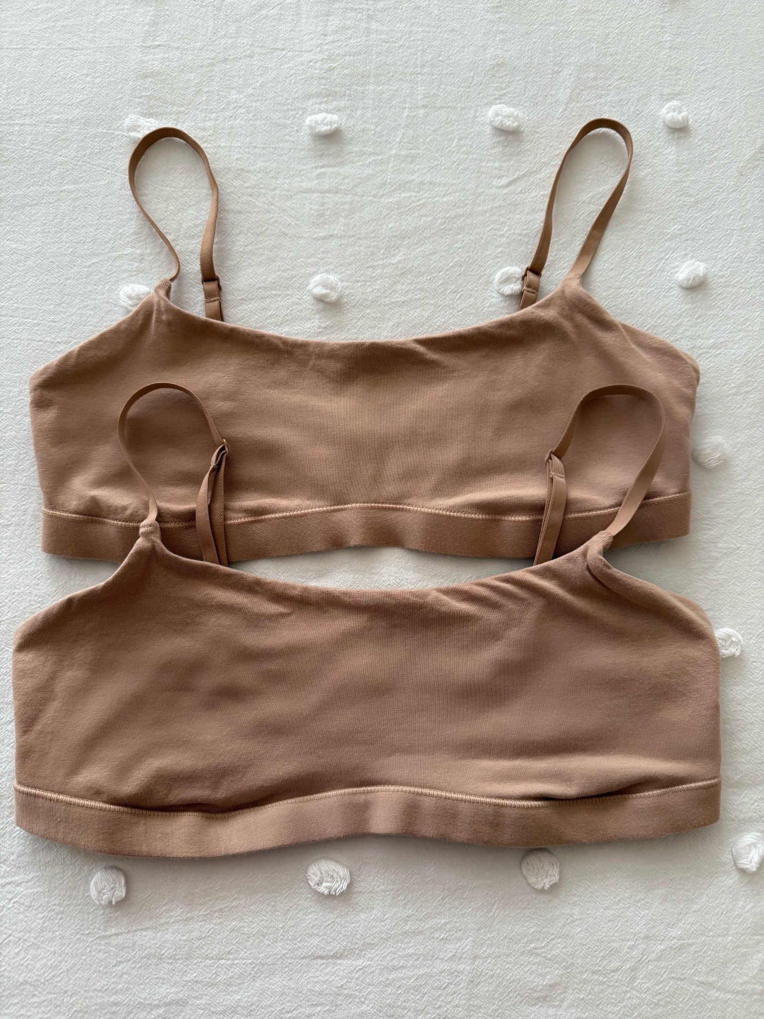Organic Cotton Scoop Bralette (2-pack) from Quince just under $30. These are high-quality, breathable, supportive, and stretchy double-layered fabrics with an elastic band (no padding). 




Cotton bra, cotton bralettes, cotton undergarments, cotton underwear, cotton essentials, cotton basics, cotton everyday bra 

#LTKFindsUnder50 

#LTKSeasonal #LTKOver40 #LTKselfcare