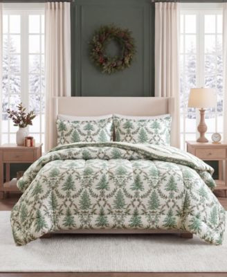 Macy's Balsam Reversible 3-Piece Comforter Sets - Green | Macy's
