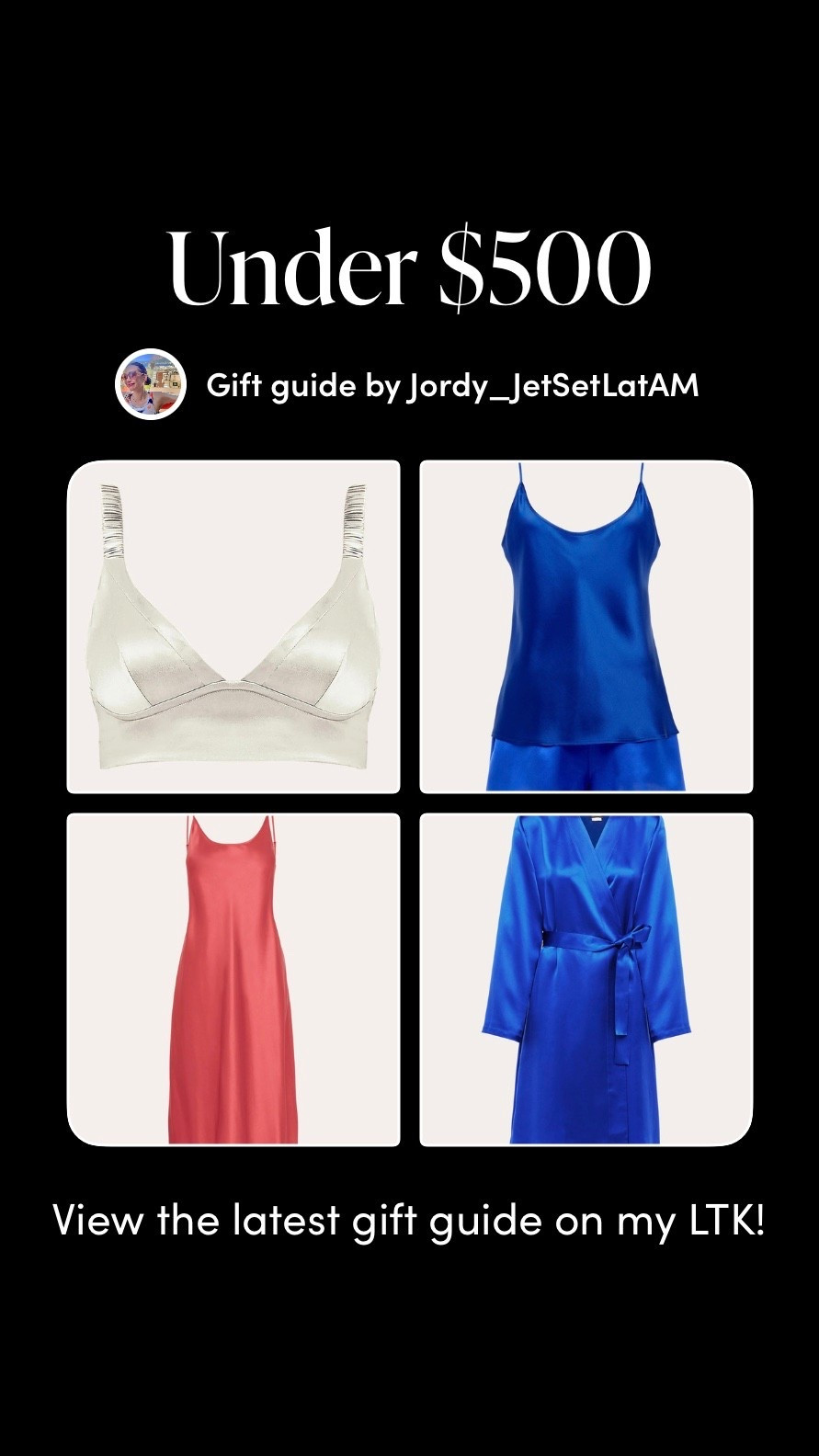 A curated edit of luxe gifts under $500 for her—silk sets, designer fragrances, statement dresses, elegant loungewear, and elevated accessories. Perfect for holiday gifting, birthdays, anniversaries, and last-minute favorites. Discover chic pieces she’ll love from beauty, fashion, and home—thoughtful, timeless, and effortlessly glamorous.


#LTKCyberWeek #LTKHoliday #LTKGiftGuide