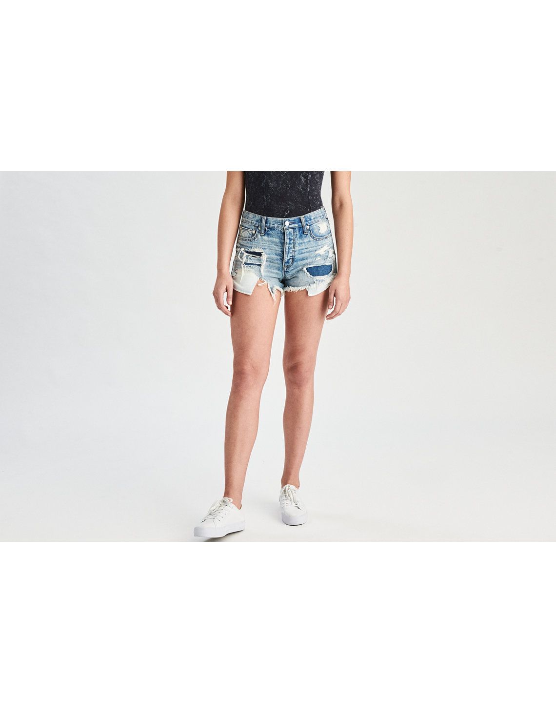 AEO Vintage Hi-Rise Festival Short, Destroyed Bright | American Eagle Outfitters (US & CA)