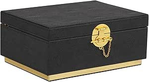 HofferRuffer Elegant Faux Leather Decorative Box, Storage Jewelry Box Organizer, Large Dresser Co... | Amazon (US)