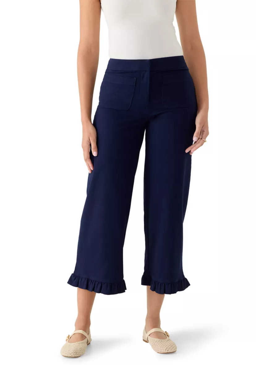 Women's Wide Leg Ruffle Pants | Belk