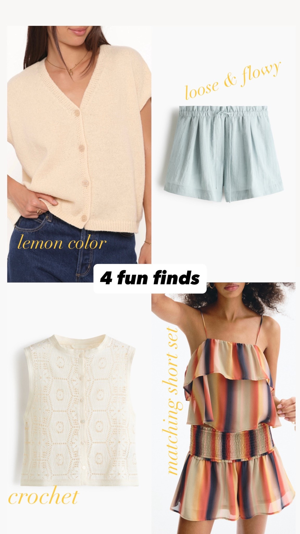 New finds that I immediately ordered! 
All have pretty details that I love. 
I have this sweater in blue - trying this NEW lemon color. XS 

#LTKSeasonal #LTKgrwm #LTKmomlife