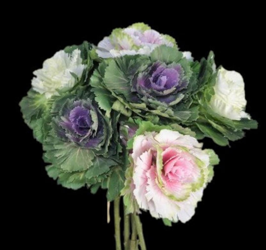 Artificial decorative cabbage bouquet | Etsy (US)