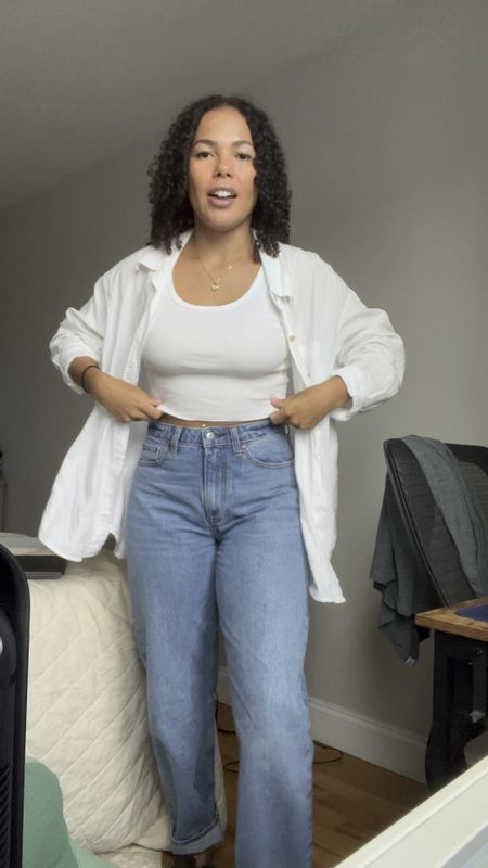 I went to a summer concert a few weeks ago and I immediate knew I wanted to wear my high ride taper jeans! The looser leg is super comfy but the high rise waist makes them feel flattering instead of frumpy. Paired back with a simple white button down and my birkenstocks, this look was a no brainer!

#LTKcurves #LTKSeasonal #LTKstyletip