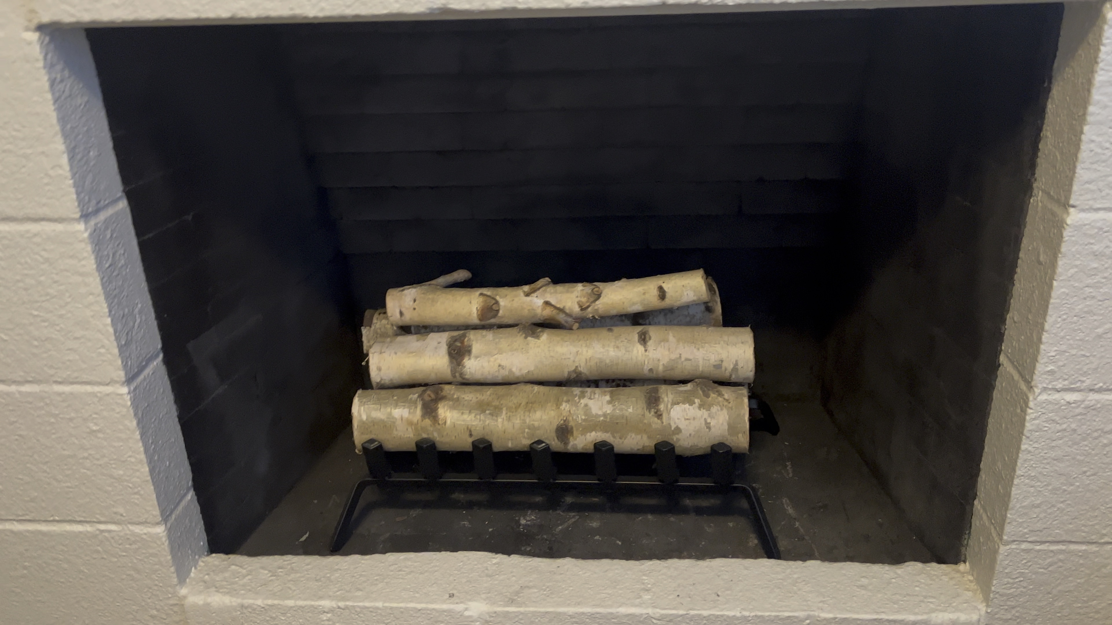 Fireplace updates with heat resistant paint and birch logs. 

#LTKhome #LTKunder50 #LTKSeasonal