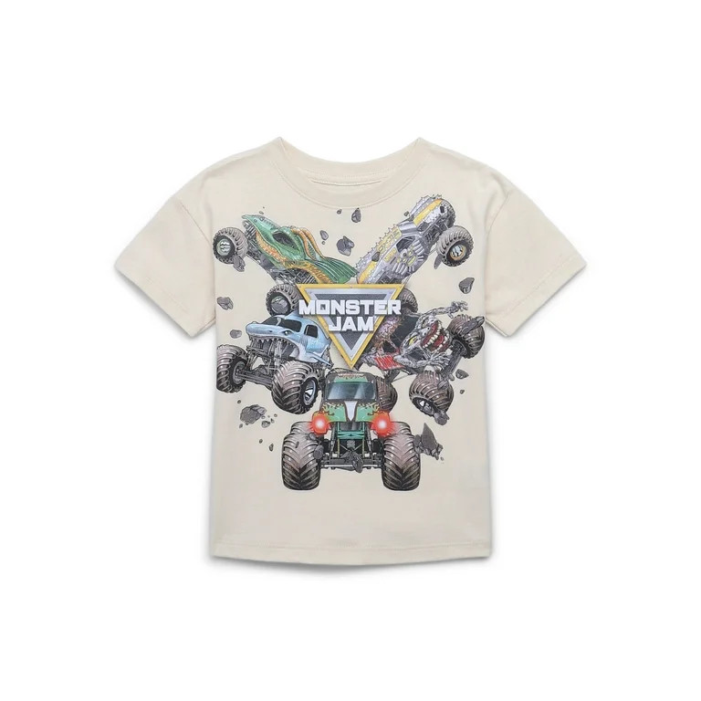 Monster Jam Toddler Short Sleeve Crewneck Tee, Sizes 12M-5T | Walmart (US)