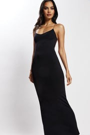 Sabine Backless Maxi Dress - Black | MESHKI US