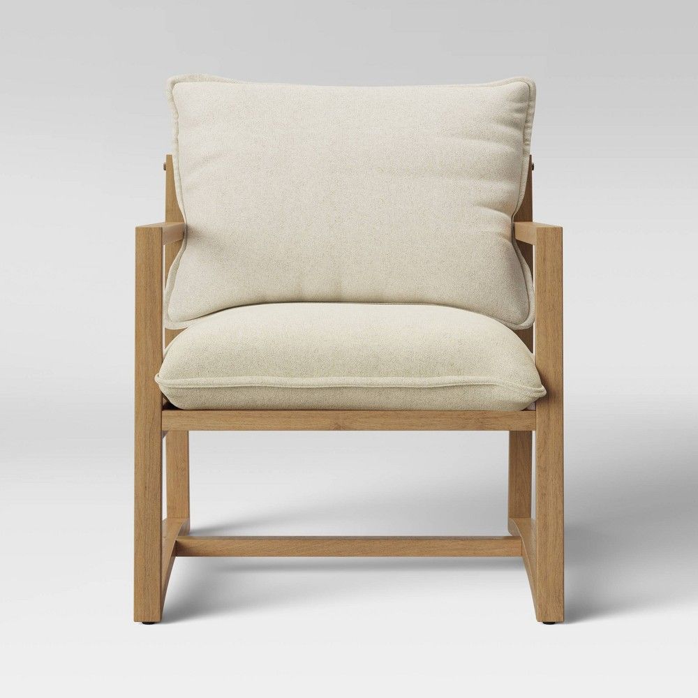 Higgins Sling Arm Chair Natural - Threshold , White | Target