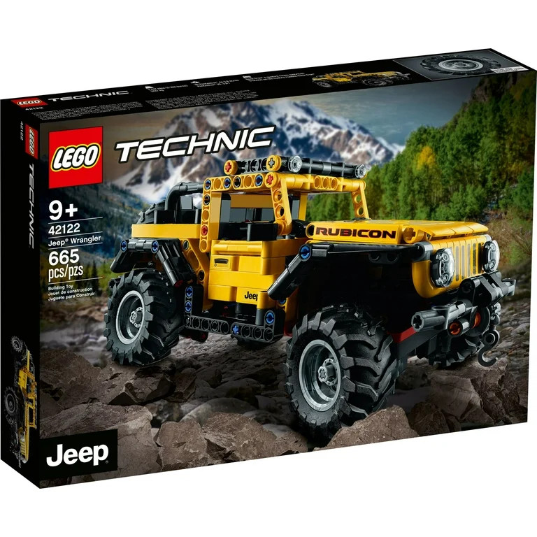 LEGO Technic Jeep Wrangler 4x4 Toy Car Model Building Kit, All Terrain Yellow SUV | Walmart (US)