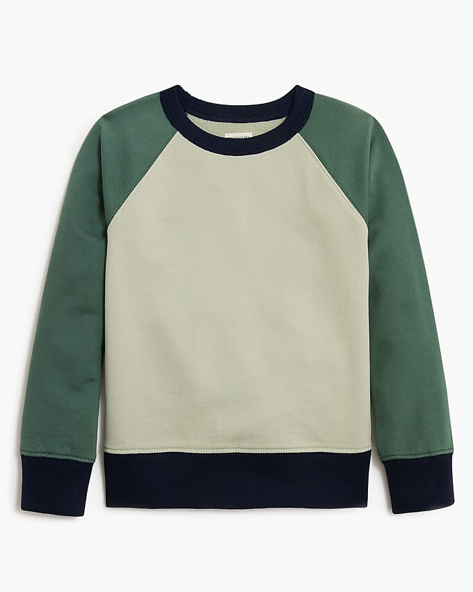 Boys' colorblock baseball crewneck | J.Crew Factory